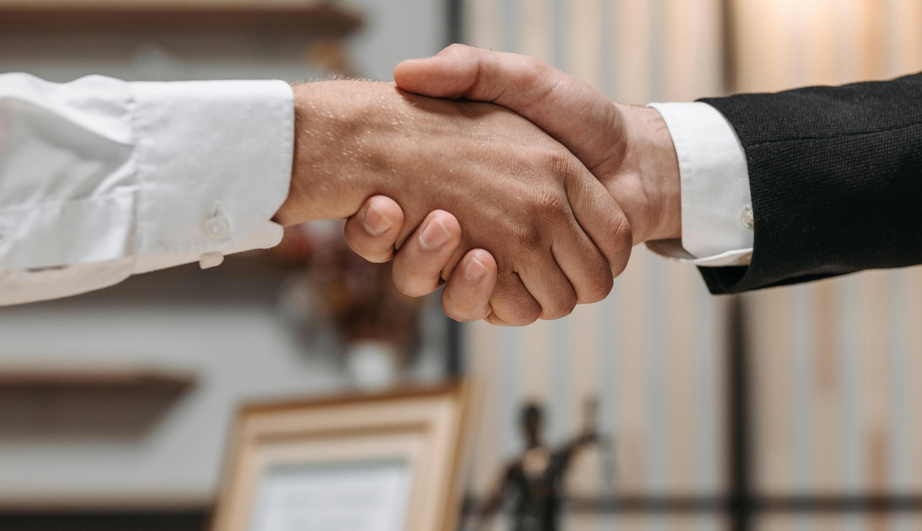Professional agreement handshake