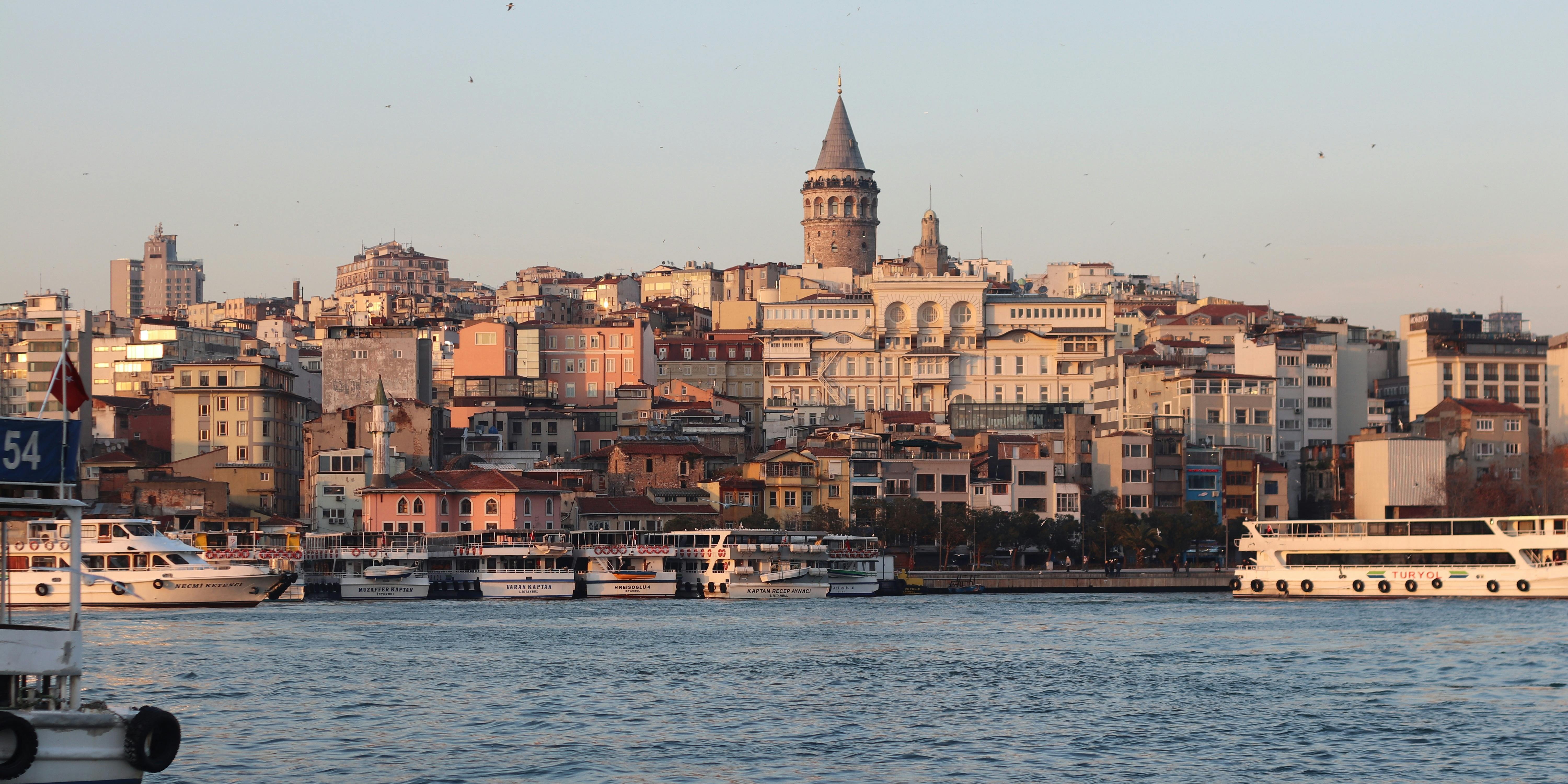 Istanbul waterfront and Galata skyline